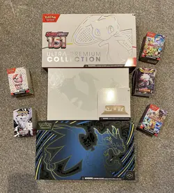 Pokemon Boxes - 151 UPC, Charizard UPC X 2 And Booster Bundle Boxes (Boxes Only) - Image 1