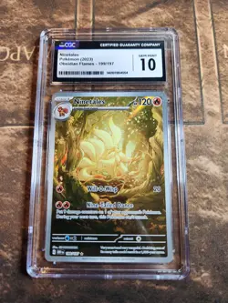 Pokemon CGC 10 Gem Mint Ninetales 199/197 Obsidian Flames - Image 1