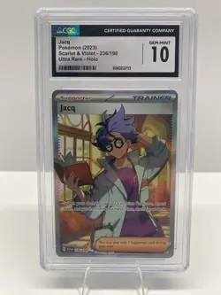 CGC 10 Jacq 236/198 Pokemon Scarlet & Violet Trainer Full Art 2023 - Image 1