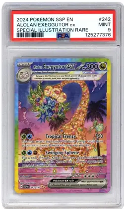 Alolan Exeggutor ex 2024 Pokemon SV · Surging Sparks Secret Rare #242 PSA 9 - Image 1