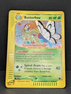 Butterfree 005/165 Expedition Base Set Holo Ultra Rare Pokemon TCG Nintendo LP+ - Image 3