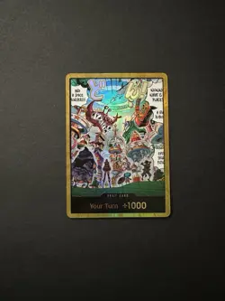 One Piece OP14 The Azure Sea's Seven DON!! Card Egghead Gold - Image 1