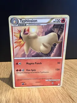 Typhlosion HeartGold & Soulsilver 32/123 NM - Mint Rare Non Holo Pokemon Card - Image 1