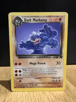 Dark Machamp Team Rocket 27/82 Ex-Near Mint Rare Non Holo Pokemon Card 1999 - Image 1