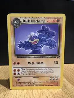Dark Machamp Team Rocket 27/82 Ex-Near Mint Rare Non Holo Pokemon Card 1999 - Image 3