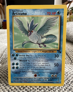 Articuno Fossil Set 17/62 Rare Non Holo Pokemon Card Near Mint - Image 1