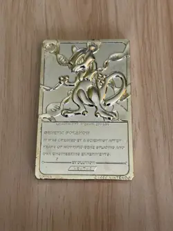 1999 Pokemon 23K Gold Plated Trading Card only Mewtwo Vintage - Image 2