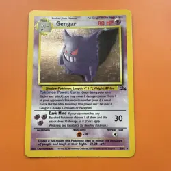 Pokemon Vintage Holo Gengar 5/62 Fossil WoTC 1999 HP - Image 1