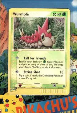 Pokemon TCG Wurmple EX Dragon 81/97 Reverse Holo LP - Image 1