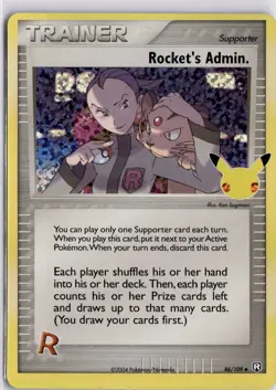Rocket's Admin Holo 86/109 SWSH Celebrations 25th Pokemon Card Trading Card TCG - Image 1