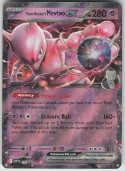Team Rocket's Mewtwo ex 216 (Reverse Holo) SV: Scarlet & Violet Promo Cards - Image 1