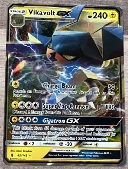 Vikavolt GX 045/145 Ultra Rare Guardians Rising Pokemon TCG NM/M - Image 1