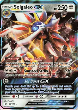 POKEMON Solgaleo GX #89/149 SM Base Set NM - Image 1