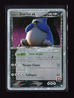 2004 Pokemon EX Team Rocket Returns Rocket's Snorlax EX 104/109 Holo Foil Rare - Image 1