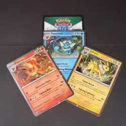 Flareon 167 Vaporeon 168 Jolteon 169 Prismatic Evolutions Promo Set Pokemon TCG - Image 1