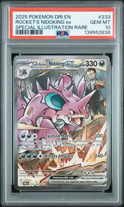 Pokemon Team Rocket's Nidoking ex Destined Rivals SIR #233 PSA 10 Gem Mint - Image 1