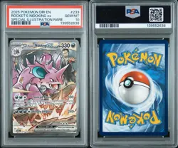 Pokemon Team Rocket's Nidoking ex Destined Rivals SIR #233 PSA 10 Gem Mint - Image 3