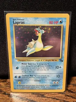 Pokemon TCG 1999 - Lapras 10/62 - Fossil Set Holo Rare - LP - Image 1