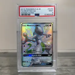 2019 Pokemon Sun & Moon Hidden Fates #SV59 Full Art Mewtwo GX PSA 9 - Image 1