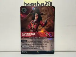 Disney Lorcana TCG Captain Hook Master Swordsman Enchanted 214/204 ITI Holo - Image 1
