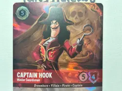 Disney Lorcana TCG Captain Hook Master Swordsman Enchanted 214/204 ITI Holo - Image 2