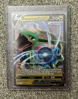 Rayquaza V 100/159 Crown Zenith Ultra Rare Holo Pokemon TCG Card NM/MINT - Image 1