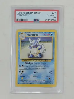 1999 Pokemon Base Set Unlimited Wartortle #42 PSA 10 GEM MINT Vintage WoTC Card - Image 1