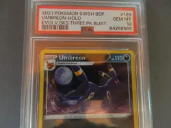 Umbreon Pokemon SWSH129 SWSH: Sword & Shield Promo Cards Holo PSA 10 - Image 2