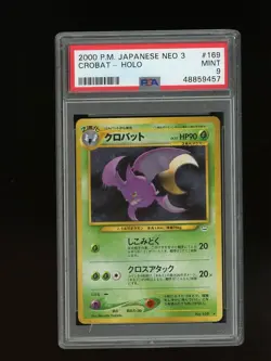 Pokemon PSA 9 Mint Crobat 2000 Neo Revelation Japanese Original Holo Rare Card - Image 1