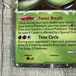 Pokemon TCG Celebi Holo Ultra Rare Card 92/102 Prime Triumphant MP - Image 5