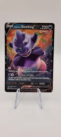 Pokemon TCG: Galarian Slowking V Chilling Reign 099/198 Holo Ultra Rare Card NM - Image 1