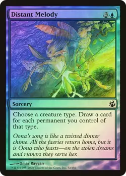 Morningtide MTG Foil Distant Melody Magic - Image 1
