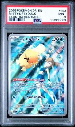 2025 Pokemon S&V Destined Rivals Misty's Psyduck #193/182 PSA 9 - Image 1