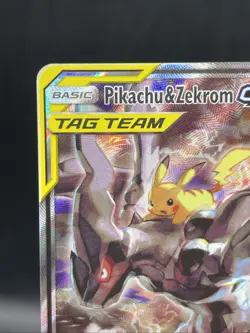 Pikachu & Zekrom GX SM168 Pokemon Sun & Moon Tag Team Alt Art Promo NM- - Image 2