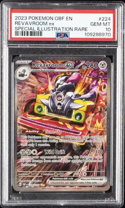 2023 POKEMON OBF EN-OBSIDIAN FLAMES #224 REVAVROOM EX PSA 10 - Image 1