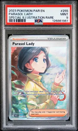 2023 POKEMON PAR EN-PARADOX RIFT SPECIAL ILLUSTRATION RARE PARASOL LADY PSA 9 - Image 1