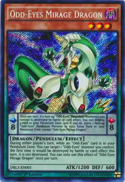 Odd-Eyes Mirage Dragon - DRL3-EN001 - Secret Rare - 1st Edition Near Mint Yugioh - Image 1