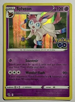 Sylveon 035/078 (NM) Holo Rare Sword & Shield: Pokemon Go 2022 Pokemon Card - Image 1