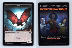 Bat #4/19 MTG Innistrad Midnight Hunt 2021 Token TCG Card - Image 1
