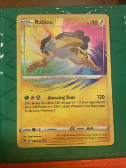 Pokemon TCG Raikou Vivid Voltage Holo Card 050/185 Amazing Rare, Near Mint - Image 2