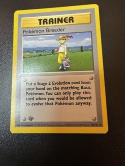 Pokemon Breeder Shadowless 1st Edition 076/102 Base Set Rare LP/MP - Image 1