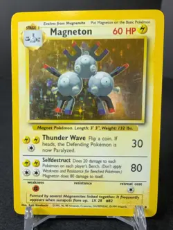 Magneton - Unlimited - Base Set - 9/102 - Pokemon TCG - Holo Rare - LP - Image 1