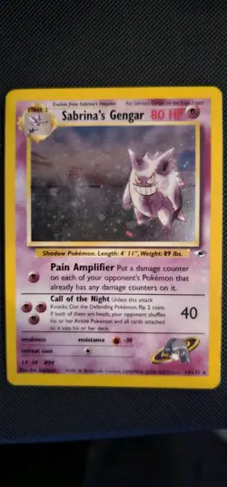 Pokemon TCG Sabrina's Gengar Gym Heroes 14/132 - Image 1
