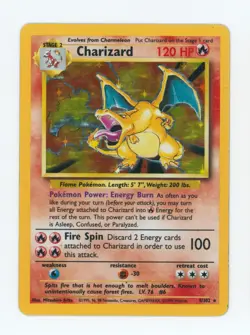 1999 Charizard Pokemon Base Set #4 English Version Holo Pokemon TCG Card 4/102 - Image 1