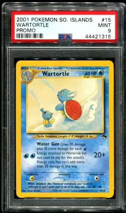 PSA 9 Wartortle 15/18 Southern Islands Promo 2001 Pokemon Card Mint - Image 1
