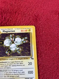 Magneton 11/62 Fossil Holo Wotc Pokemon Card Played - Image 2