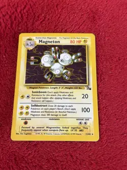 Magneton 11/62 Fossil Holo Wotc Pokemon Card Played - Image 5