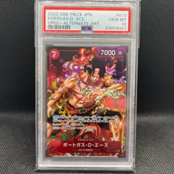 PSA10 One Piece Card Portgas D. Ace OP02 GEM MT - Image 1