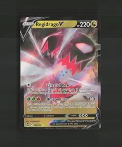 Regidrago V 135/195 Silver Tempest Ultra Rare Holo Pokemon Card NM - Image 1
