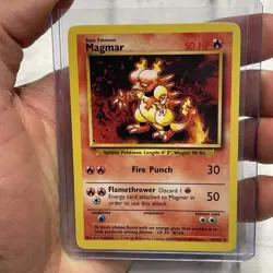 Magmar 36/102 Base Set Pokemon Card Uncommon Vintage Vtg NM/MT Never Played TCG - Image 1